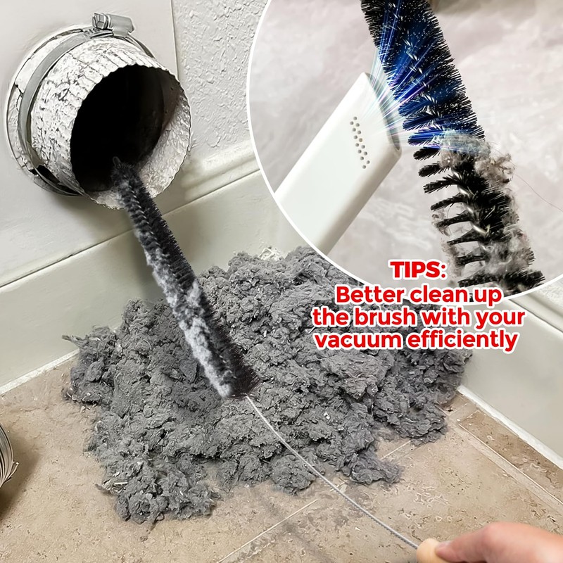 Holikme Dryer Vent Cleaner Kit Clothes Dryer Lint Brush Vent