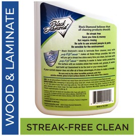 Black Diamond Stoneworks Wood, Laminate, Hardwood & Luxury Vinyl Floor Cleaner Spray – Multi-Purpose Mopping Solution for a Streak-Free Clean (32 Fl Oz)