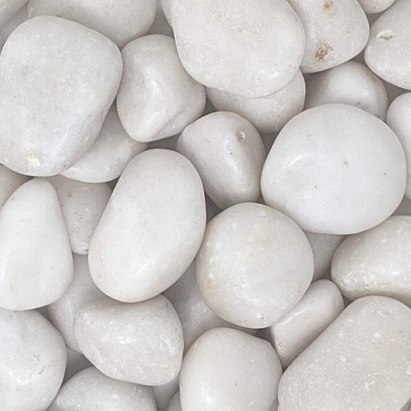 Midwest Hearth Natural Decorative Polished White Stones 1" to 2" Size (10-lb Bag)