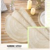 Round Braided Placemats Washable Table Mats 15 Inch Woven Placemats