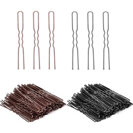 Reccisokz Pack of 100 7 cm women's hair clips for U-shaped, hairpin, women's hair clip, brown hair clip for professional girls and hairdressers