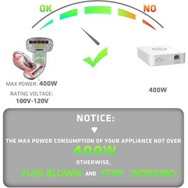 UMI Step Down Voltage Converter, 220V to 110V, 500W, Good Transformer for Overseas Travel