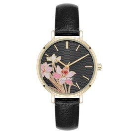 Nine West Women's Floral Dial Strap Watch, NW/3086