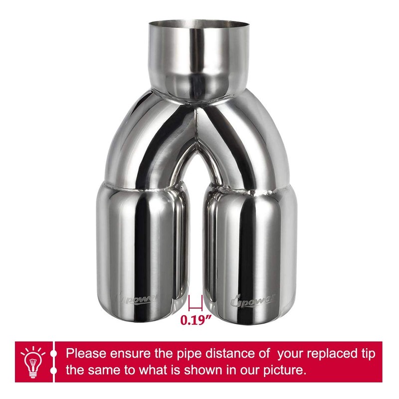 Upower Dual Exhaust Tip 3 Inch Inlet 3" outlet 9.5"
