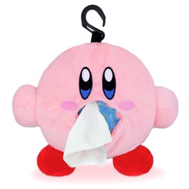 Roffatide Anime Kirby Tissue Box Cartoon Plush Doll Tissue Cover Creative Paper Holder Napkin Box Paper Storage for Car Home Bathroom