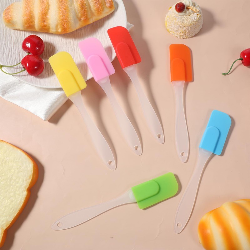6 PCS Mini Silicone Spatula, Multicolor Small Spatula Silicone, Heat-Resistant