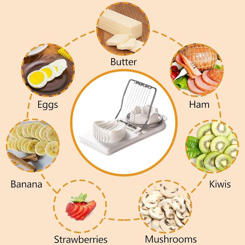 KASESSS Egg Slicer for Boiled Eggs, Multifunctional Egg Cutter, Egg