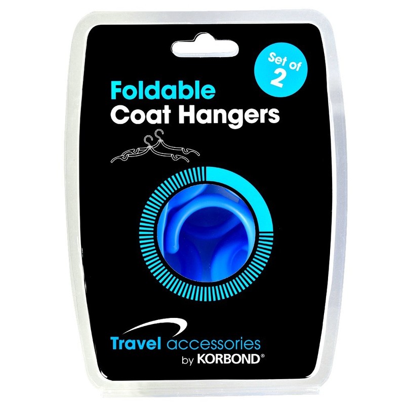 Korbond Foldable Coat Hangers Packing Organiser, 18 cm, Blue