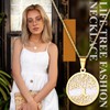 Aroncent Womens Tree of Life Necklace: Gold Mother of Pearl