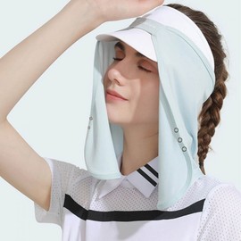 Shoulder Neck Cover Hat Sunshade with Back Neck Gaiter for Face UV Protection XTJ90 XTJ90 Neck Care Blue