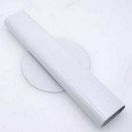 Joyangy Wall Mounted Flower Tube, 7" Metal Vase for Flowers, Adhesive Wall Hanging Floral Holder Decor, Minimalist Open Tube Design for Home Office Living Room Bedroom, 2pcs (White)