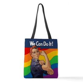 CafePress Rainbow Rosie Polyester Tote Bag 16"x16"