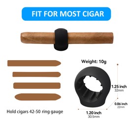 Magnetic Cigar Holder for Golf Cart, Silicone Cigar Stand Fits 42 to 50 Ring Gauge Cigar Holder Golf Carts Accessories for Men - Perfect for Golfing, Fishing, Grilling, Travel, Outdoor Adventures