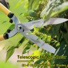 Telescopic Hedge Shear, 25 to 33Inch Garden Shears,Carbon Steel Wavy