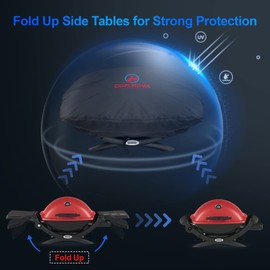 Comnova - Funda para parrilla Weber Q Series – 7110 para Weber Q1000 y Q100 Series parrilla de gas resistente e impermeable, cubierta de barbacoa de 26.5 pulgadas para Weber Q1200, Q1400, Q1000, Q140, Q120 y Q100