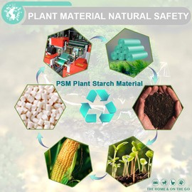 XUXRUS Organic Bin Liners, 10 Litres, Pack of 100, Degradable Corn Starch Material, Recycled Bin Liners for Kitchens, Bathrooms, Living Room, Light Green (Light Green, 4GAL/10 Litres, 100 Pieces)