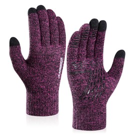 coskefy Winter Knit Gloves Touchscreen Gloves Thermal Wool Lined Texting Gloves Running Gloves for Men Women