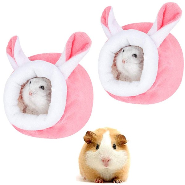 Bhina 2 Pieces Small Animal Bed Hamster, Animal Hamster Bed,