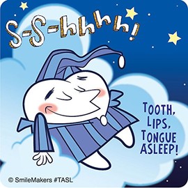 SmileMakers Careful... Tooth Asleep Stickers - Prizes and Giveaways - 100 per Pack