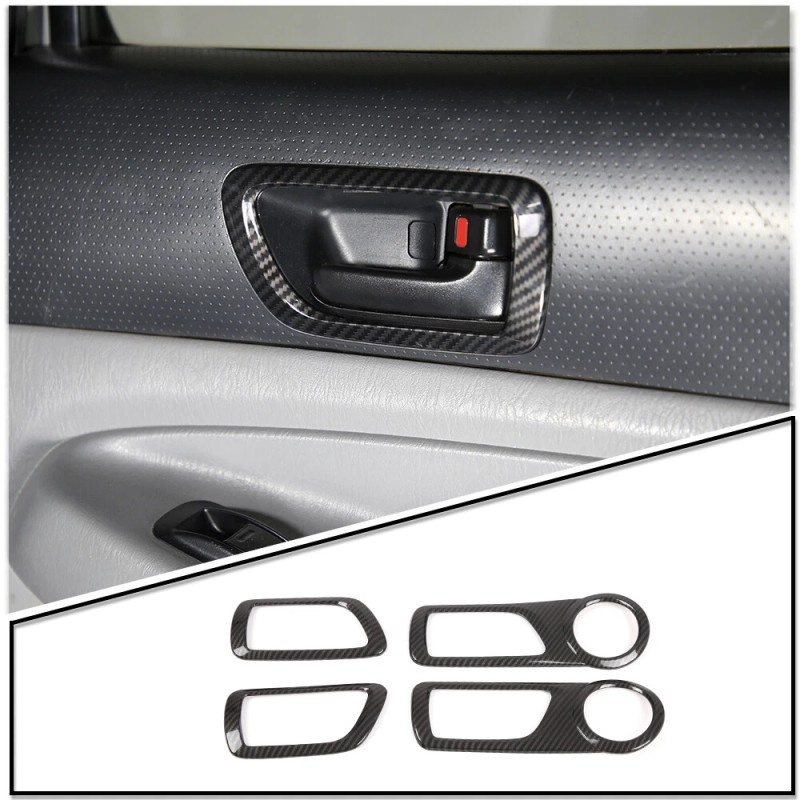 momocar ABS Carbon Fiber Door Inner Handle Bowl Frame Trim