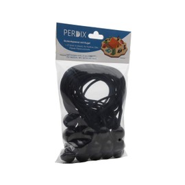 perdix Pack of 25 Bungees with Ball, 19 cm, Black for Banners, Tarpaulins, Tents, Expander Loops, Rubber Tensioners, Tarpaulin Holder, Tarpaulin Rubber, Tent Rubber