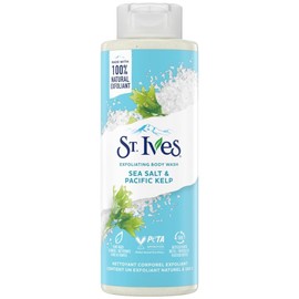 St. Ives Exfoliating Body Wash - Sea Salt & Pacific Kelp Scrub, Natural Body Wash, Body Soap, or Hand Soap with Plant-Based Exfoliants for Glowing Skin, 16 Oz Ea (Pack of 2)