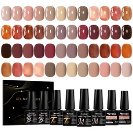 MTSSII Gel Nail Polish Set,UV/LED Soak Off,Gel Nail Kit Art Design Soak Off UV LED,Nail Art Design Gifts for Women