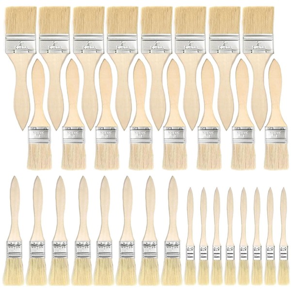 Flat Brush Set, 32 Pieces Brush Set, Glaze Brush, Flat