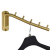 JQK Folding Clothes Hanger Rack, Stainless Steel Swing Arm Hook