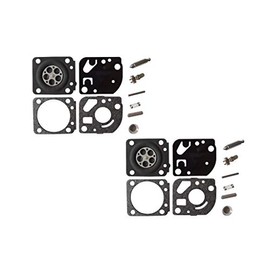 Carburetor Repair/Rebuild Kit Replaces ZAMA RB-62 For Echo GT-2000 GT-2400 SRM-2100 SRM-2400 ZAMA C1U-K39 C1U-K41 (Pack of 2)