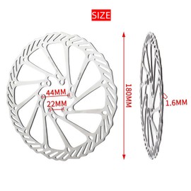 Bicycle Disc Brake Rotor Sets 180 mm 2 Packs Front & Rear Rotors Stainless Steel with 12 Screws for Most Bikes Road Bike Mountain Bike BMX MTB (180 mm Disc Rotor)