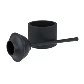 Made By Design Toilet Plunger with Holster Set - Dark Gray