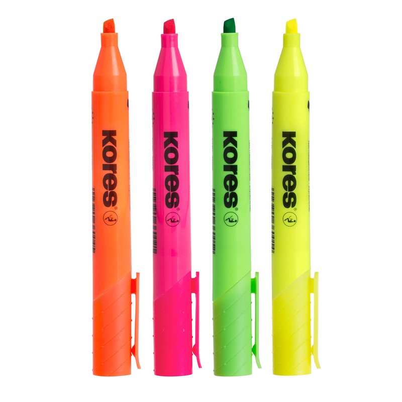 Kores - High Liner Plus: Fluorescent Highlighter Pens, Chisel Tip