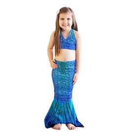 Sun Tails Toddler Mermaid Tail (Blue Lagoon, S - Child 4T/5T, not for use with Monofin)