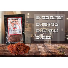 Bronco Billy's Turkey Jerky Buffalo Flavor Half Pound Resealable Bag