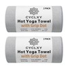 CYCLXY 2 Pack Hot Yoga Towel with Grip Dot，Stickyfiber Yoga