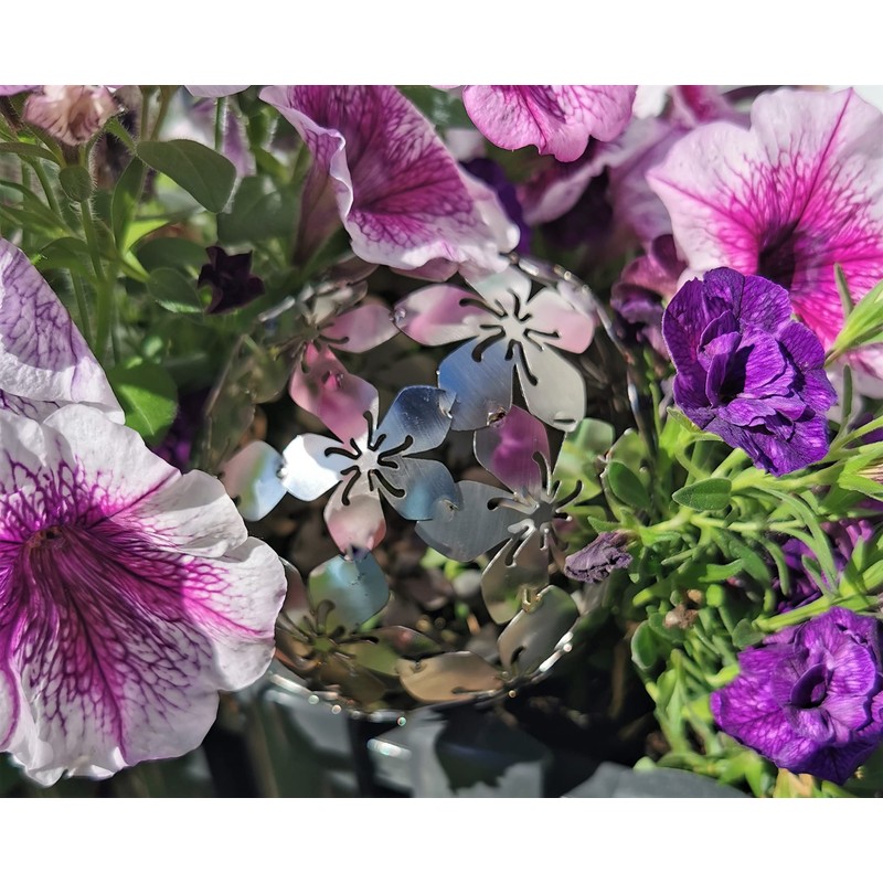 Jürgen Bocker Gartenambiente Decorative Ball Flower Stainless Steel Matt Brushed