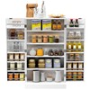 SogesPower Kitchen Pantry Storage Cabinet,Freestanding Pantry Cabinet with Doors and