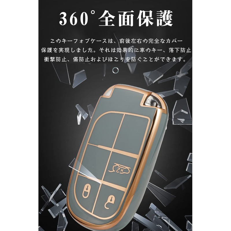 LETINGFAR Key Case, For JEEP, Smart Key Case, Key Cover,