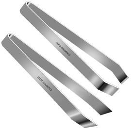 DAJISI 2Pcs Fish Bone Tweezers Fish Tweezers Pin Bone Tweezers for Salmon Stainless Steel Garlic Tweezers Fish Bone Remover Kitchen Meat Hair Remover Tool Suitable for Salmon and Sea Bass Boning