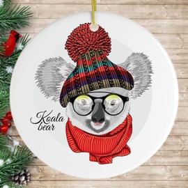 Animal Themed Christmas Ornaments (Winter Koala Christmas Ornament)