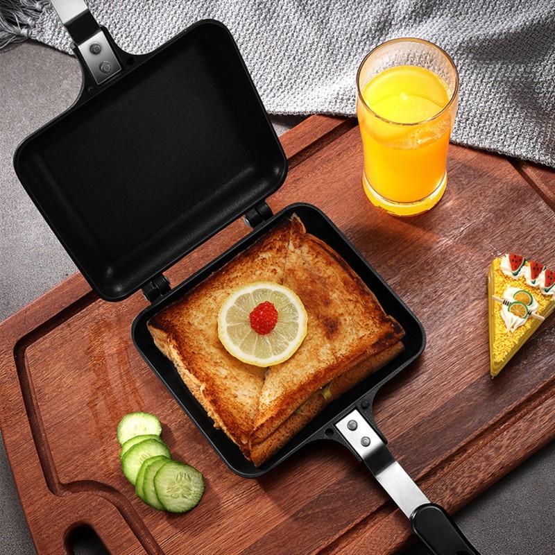 Aluminum Double Sided Frying Pan Dual Sided Sandwich Maker Pan