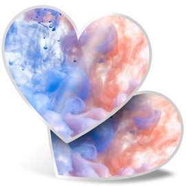 2 x 15cm He Stickers - Pink Blue Smoke Ink Gender Decals 46058