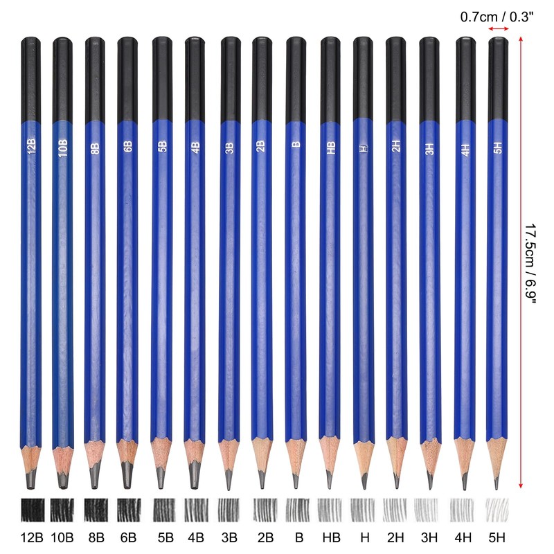 PATIKIL 4B Drawing Pencils for Sketching, 24PCS Sketch Pencils for