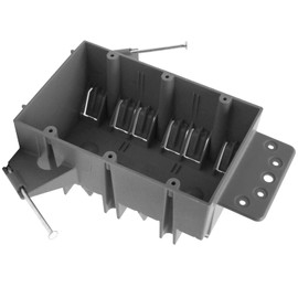 HUIXHAO Electrical Outlet Box,44 Cubic Inch PVC New Work Box 3 Gang, Grey for Residential and Light Commercial Applications ETL Listed.