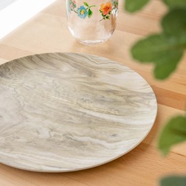 Abode Homewares Design DN22910571 Ethical Unbreakable Tableware, BPA Free, Flat Platter, Dinner Plate, One Plate, Diameter 10.6 inches (27 cm), Safe for Kids, Cafe Tableware, Lightweight,