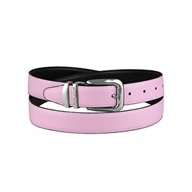 Concitor Reversible Men's Belt PINK & Black Bonded Leather Silver-Tone Buckle 42