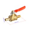 Aopin Ball Valve Brass 6mm / 1/4" Hose Barb x