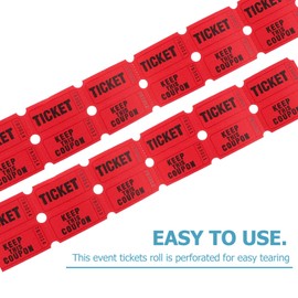 Garneck Raffle Ticket Roll 1000 Pieces Numbered Lottery Ticket Label Event Ticket Roll Universal for Carnival Entrance Door Awards Class