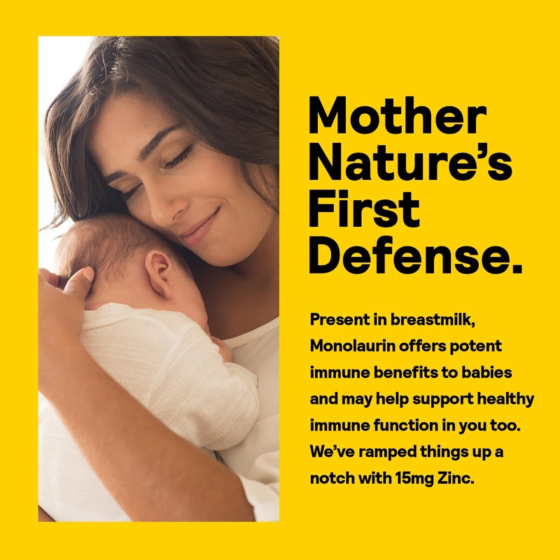 Nature's Life Monolaurin Plus Zinc Immune Support Supplement - 936mg